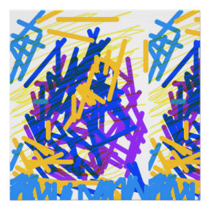 Moderne abstrakte festliche Farbspritzer Poster