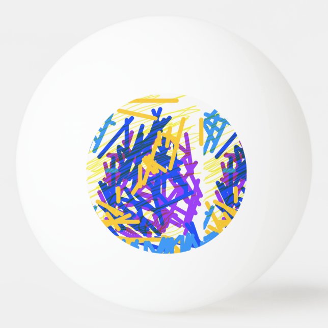 Moderne Abstrakte festliche Paint Splash Tischtennisball (Vorderseite)