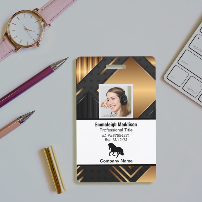 Moderne Abstrakte Firmenmitarbeiterkennung | Schwa Ausweis (Von Creator hochgeladen)