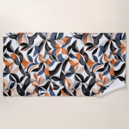 Moderne abstrakte Fließgeometrie-Musterdesign 64 Strandtuch