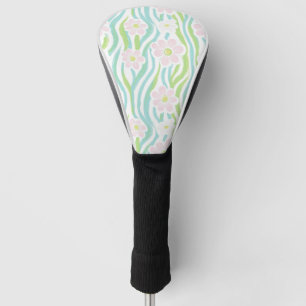Moderne abstrakte florale Linienmuster (8) Golf Headcover