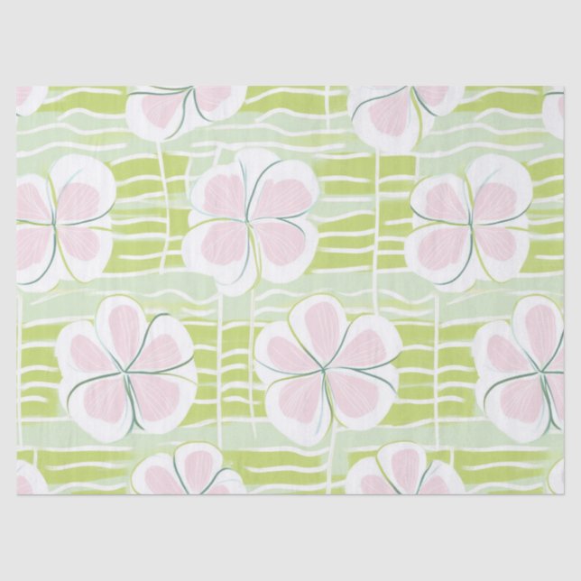 Moderne abstrakte florale Linienmuster (9) Seidenpapier (Vorderseite)
