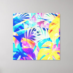 Moderne abstrakte florale Pastellfarbe Leinwanddruck
