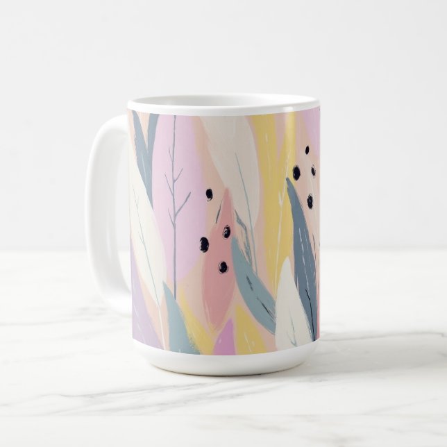 Moderne Abstrakte Foliage Kaffeetasse (Vorderseite Links)