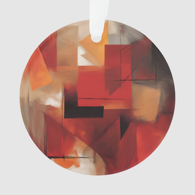 Moderne Abstrakte Formen Malerei Kunst Ornament (Vorderseite)