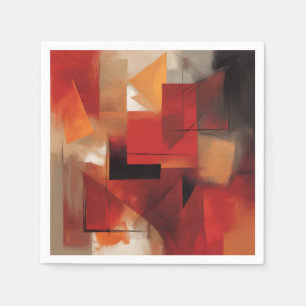 Moderne Abstrakte Formen Malerei Kunst Serviette