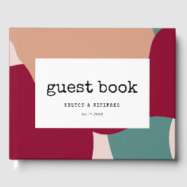 Moderne abstrakte Formen zeitgenössische Hochzeit Gästebuch