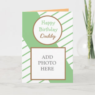 Moderne Abstrakte Fotokarte zum Geburtstag Daddy Karte