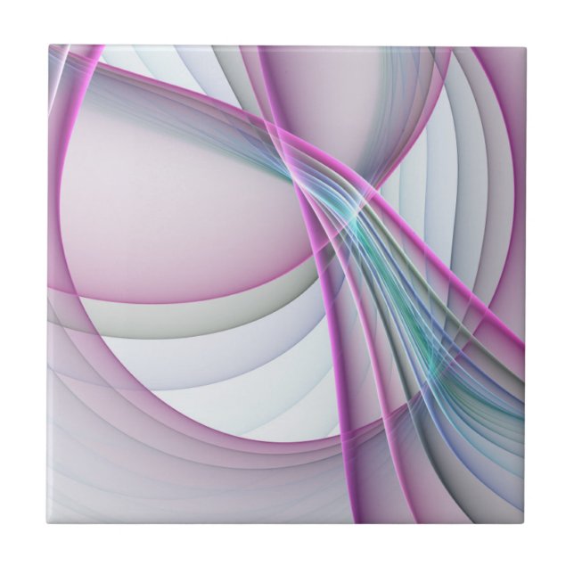 Moderne Abstrakte Fraktal-Kunst Fliese (Vorderseite)