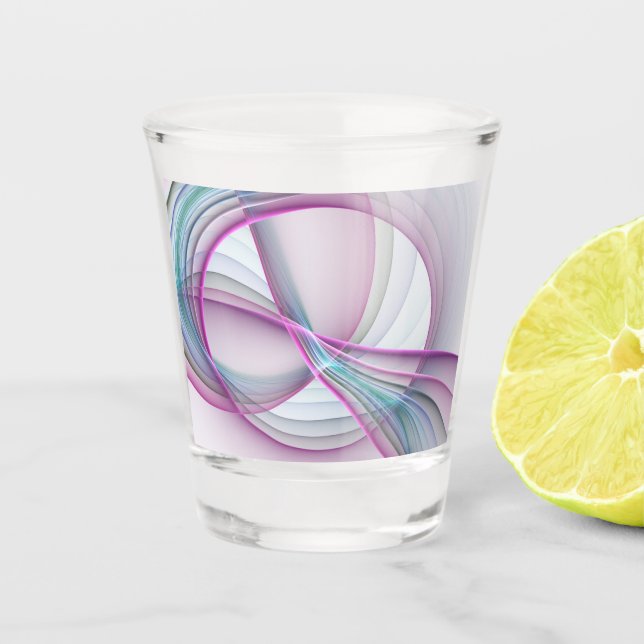 Moderne Abstrakte Fraktal-Kunst Schnapsglas (Vorderseite)