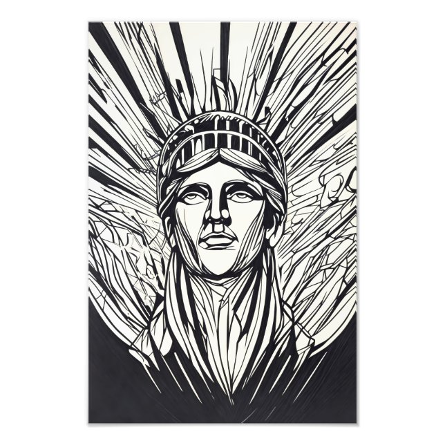 Moderne Abstrakte Freiheitsstatue Fotodruck (Vorne)