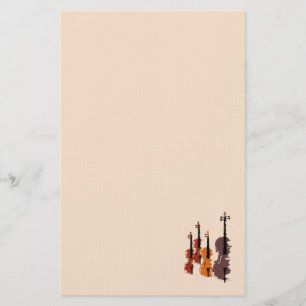 Moderne abstrakte Geigenmusik Briefpapier