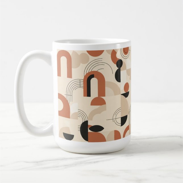 Moderne abstrakte Geometrie Kaffeetasse (Links)