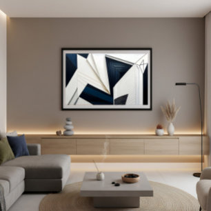Moderne abstrakte geometrische Architektur Leinwanddruck