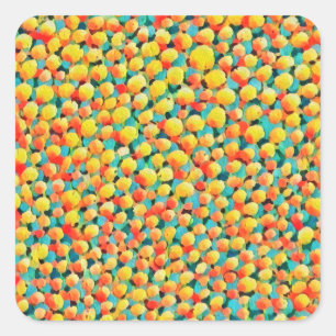 Moderne Abstrakte geometrische Balloons Quadratischer Aufkleber