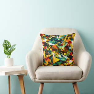 Moderne abstrakte geometrische bunte Kristallglas Kissen