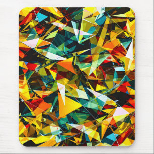 Moderne abstrakte geometrische bunte Kristallglas Mousepad