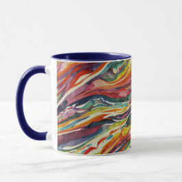 Moderne abstrakte geometrische digitale Muster 40 Tasse