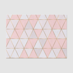 Moderne Abstrakte geometrische Dreiecke Pfirsichgo Seidenpapier