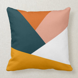 Moderne abstrakte geometrische Farbblockmuster Kissen