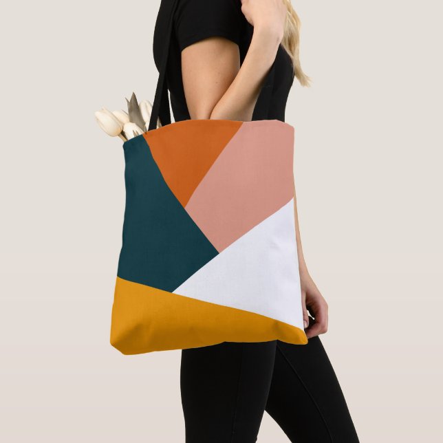 Moderne abstrakte geometrische Farblockmuster (Von Nahem)