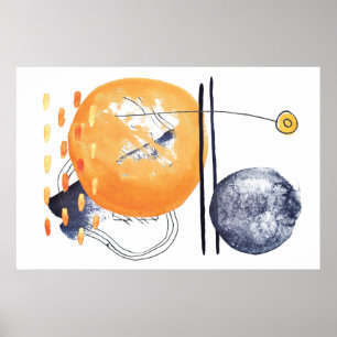 Moderne Abstrakte geometrische Formen Poster