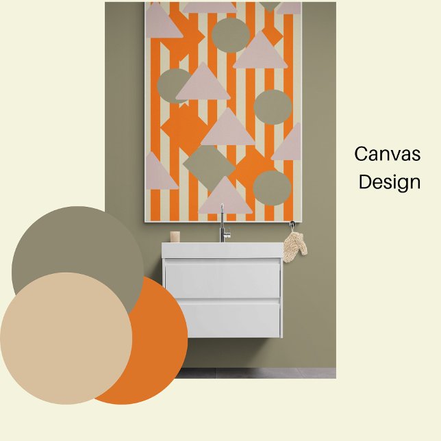 Moderne abstrakte geometrische Formen und Streifen Leinwanddruck (Von Creator hochgeladen)