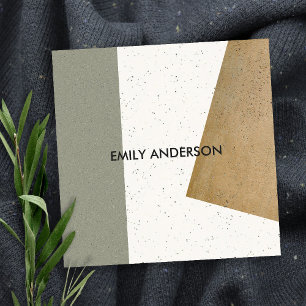 MODERNE ABSTRAKTE GEOMETRISCHE KERAMIK TEXTURE QUADRATISCHE VISITENKARTE