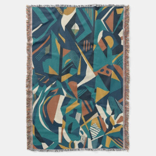 Moderne abstrakte geometrische Kunst - Retro Türki Decke