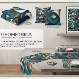 Moderne abstrakte geometrische Kunst - Retro Türki Kurzer Tischläufer