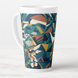 Moderne abstrakte geometrische Kunst - Retro Türki Milchtasse