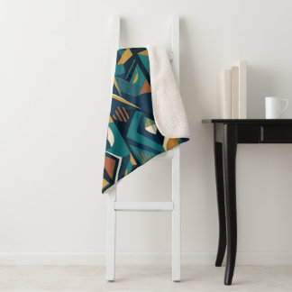 Moderne abstrakte geometrische Kunst - Retro Türki Sherpadecke