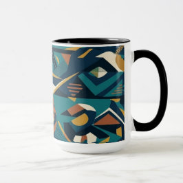Moderne abstrakte geometrische Kunst - Retro Türki Tasse