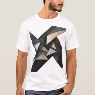 Moderne Abstrakte Geometrische Kunst T-Shirt – Min