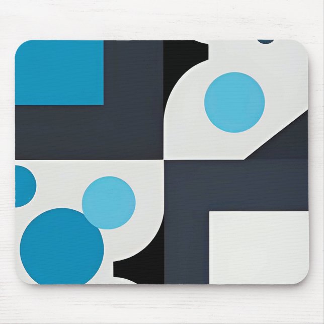 Moderne Abstrakte geometrische Kunstwerke Mousepad (Vorne)