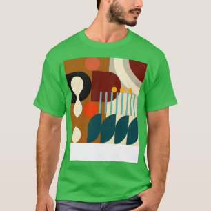 Moderne abstrakte geometrische Muster Bauhaus Krit T-Shirt