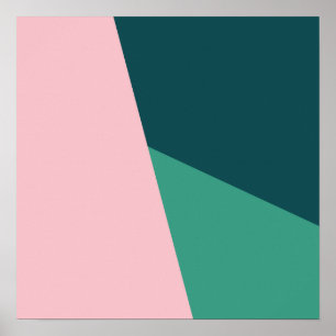 Moderne abstrakte geometrische Pastellfarben pink  Poster