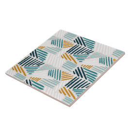 Moderne abstrakte geometrische Pinsel-Pattern Fliese
