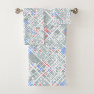 Moderne abstrakte geometrische Struktur. Badhandtuch Set