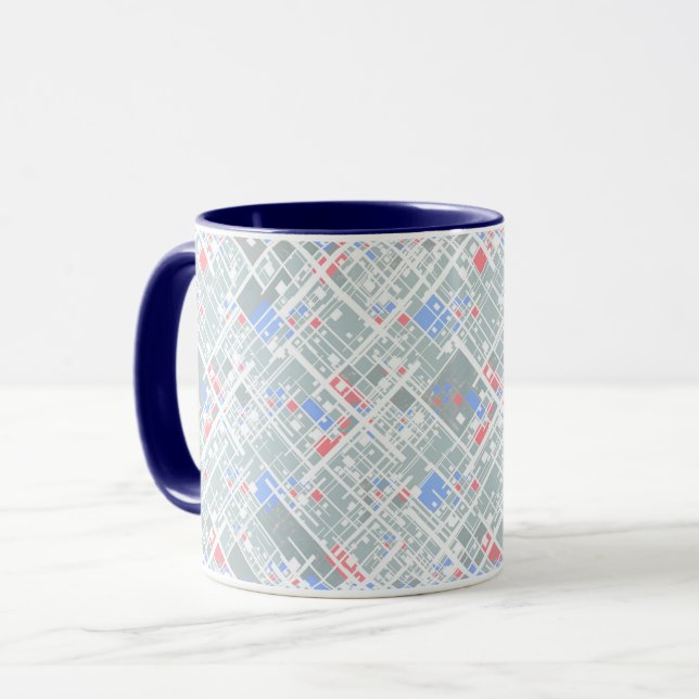 Moderne abstrakte geometrische Struktur. Tasse (Vorderseite Links)