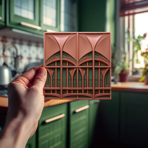 Moderne abstrakte geometrische Symmetrie der Mitte Fliese