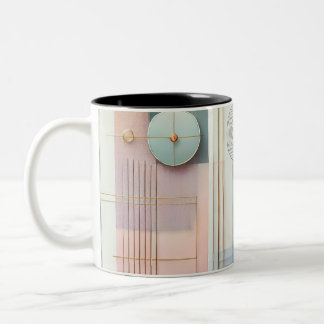 Moderne Abstrakte geometrische Tasse mit Pasteldes
