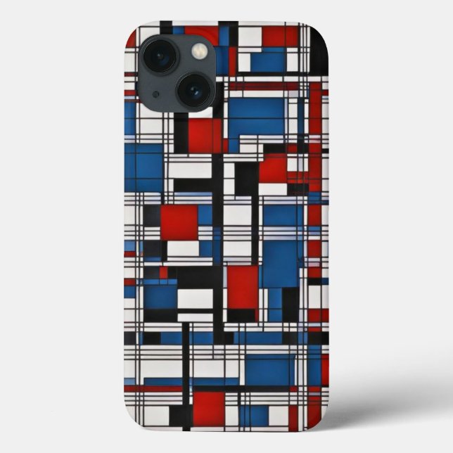 Moderne Abstrakte geometrische Wandkunst Case-Mate iPhone Hülle (Rückseite)