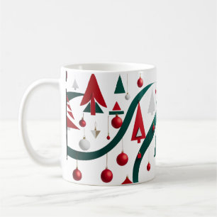 Moderne abstrakte geometrische Weihnachtstasse Kaffeetasse