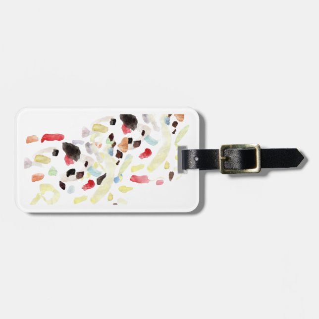 Moderne Abstrakte Gepäckmarke Gepäckanhänger (Vorderseite horizontal)