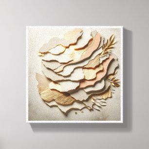 Moderne abstrakte geschichtete Papierkunst - Elega Leinwanddruck