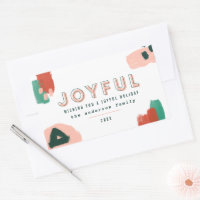 Moderne abstrakte Grafik Rot, Rosa + Grün fröhlich
