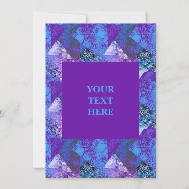 Moderne Abstrakte Gritty Grunge Einladung (Vorderseite)