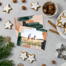 Moderne abstrakte grüne Blüte 1 Foto Weihnachten