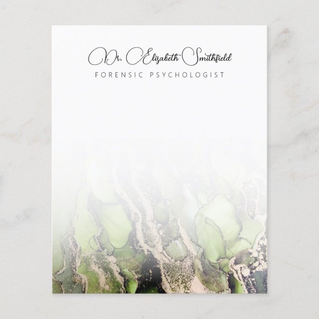 Moderne Abstrakte grüne schwarze Gold Stationierun (Vorderseite)